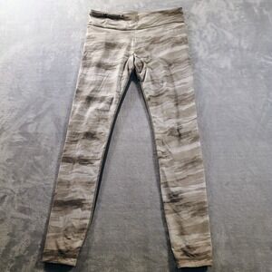 Under Armour Leggings Mens Medium Green Camo Compression Running Zip Hem